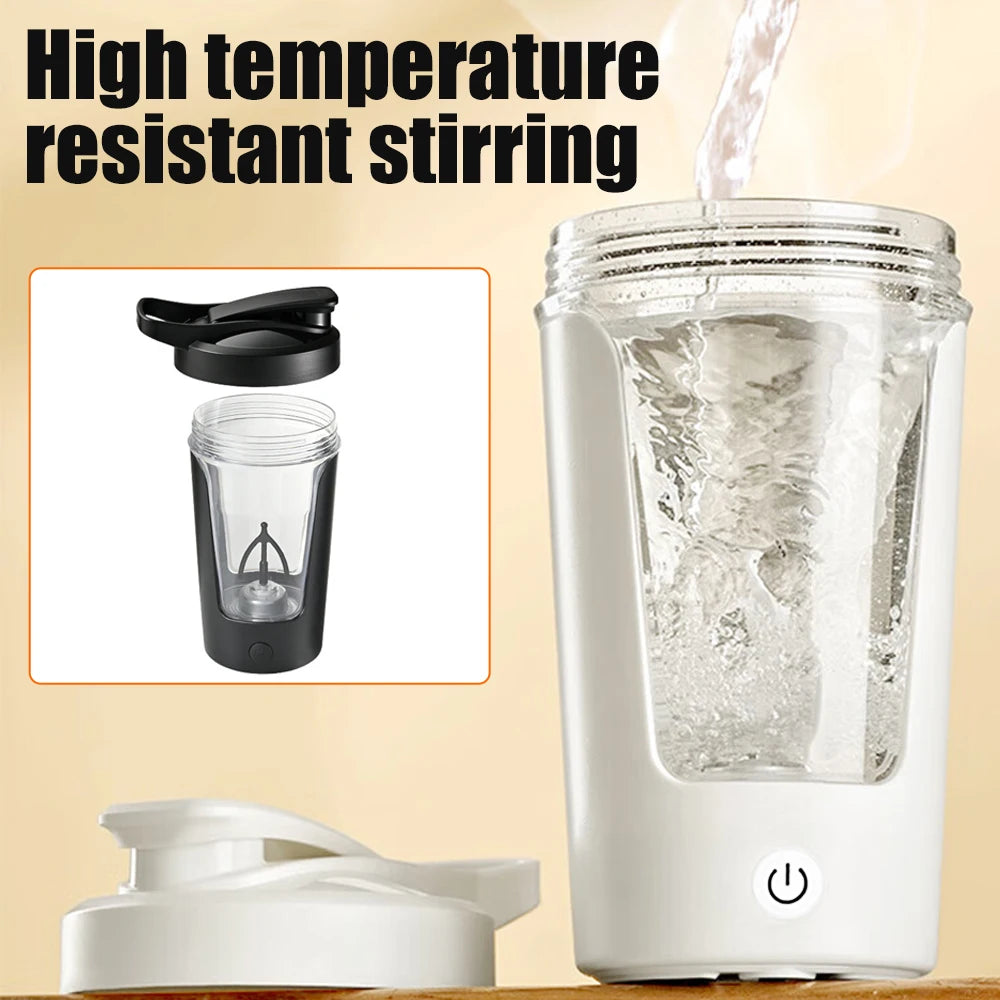 350ML Electric Protein Shaker Blender Fully Automatic Vortex Mixing Cup Bottle Eco Leakproof Fitness Cup for Travel Home Office